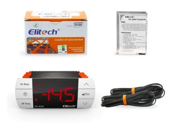Pachet termostat Elitech EK-3030 – controler, 2 sonde NTC și manual