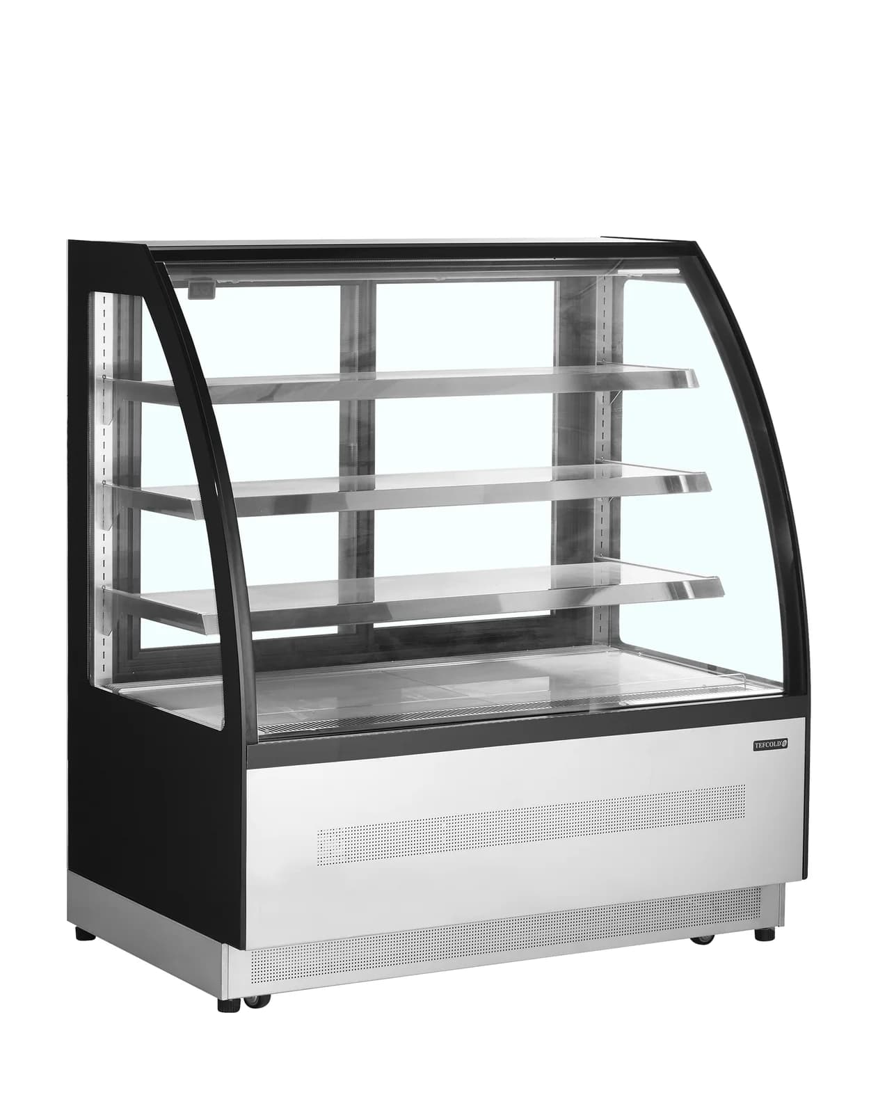 Vitrină frigorifică pentru cofetărie TEFCOLD LPD1200C/BLACK, 218 l, negru