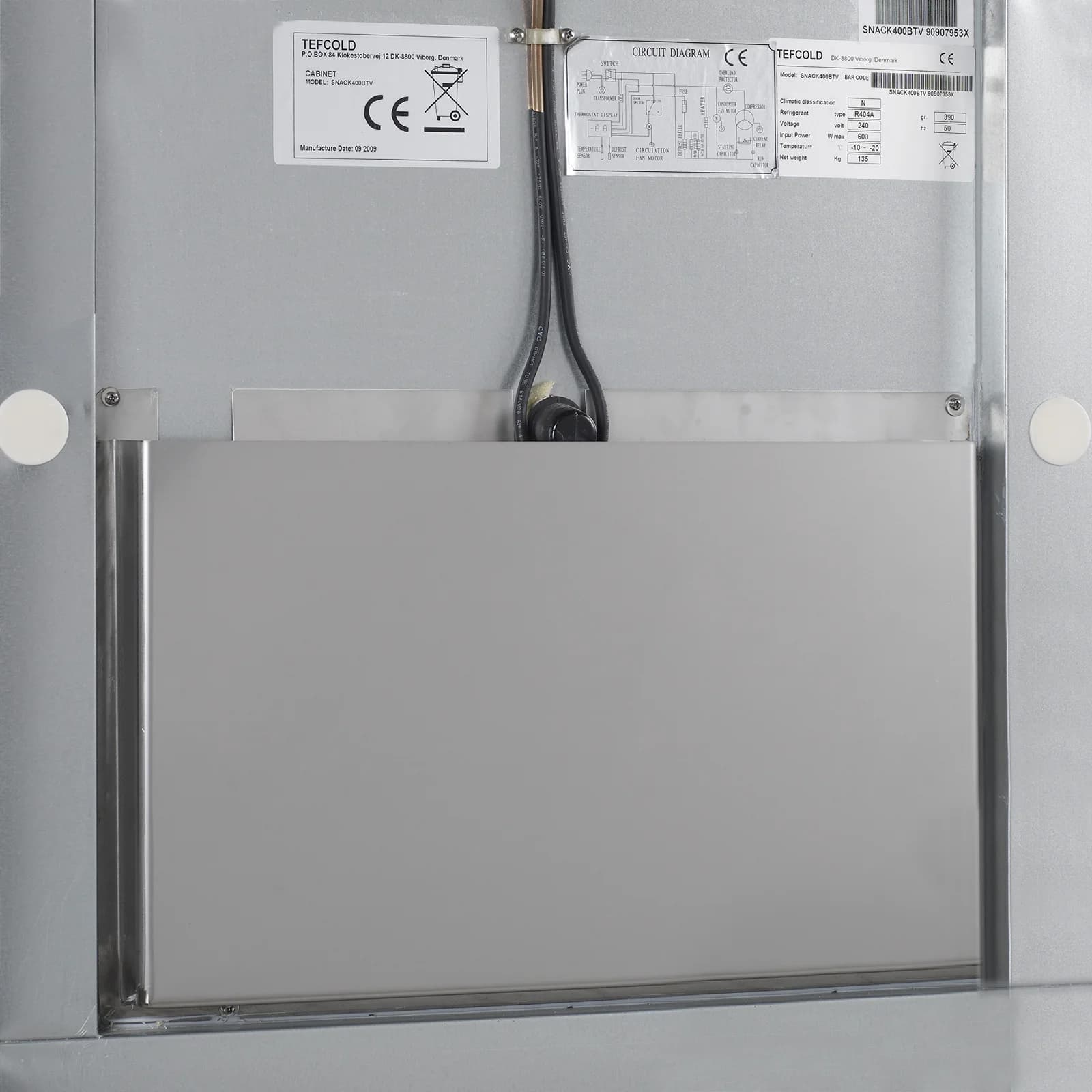 Congelator vertical inox TEFCOLD RF505, 429 l net, 1 ușă plină