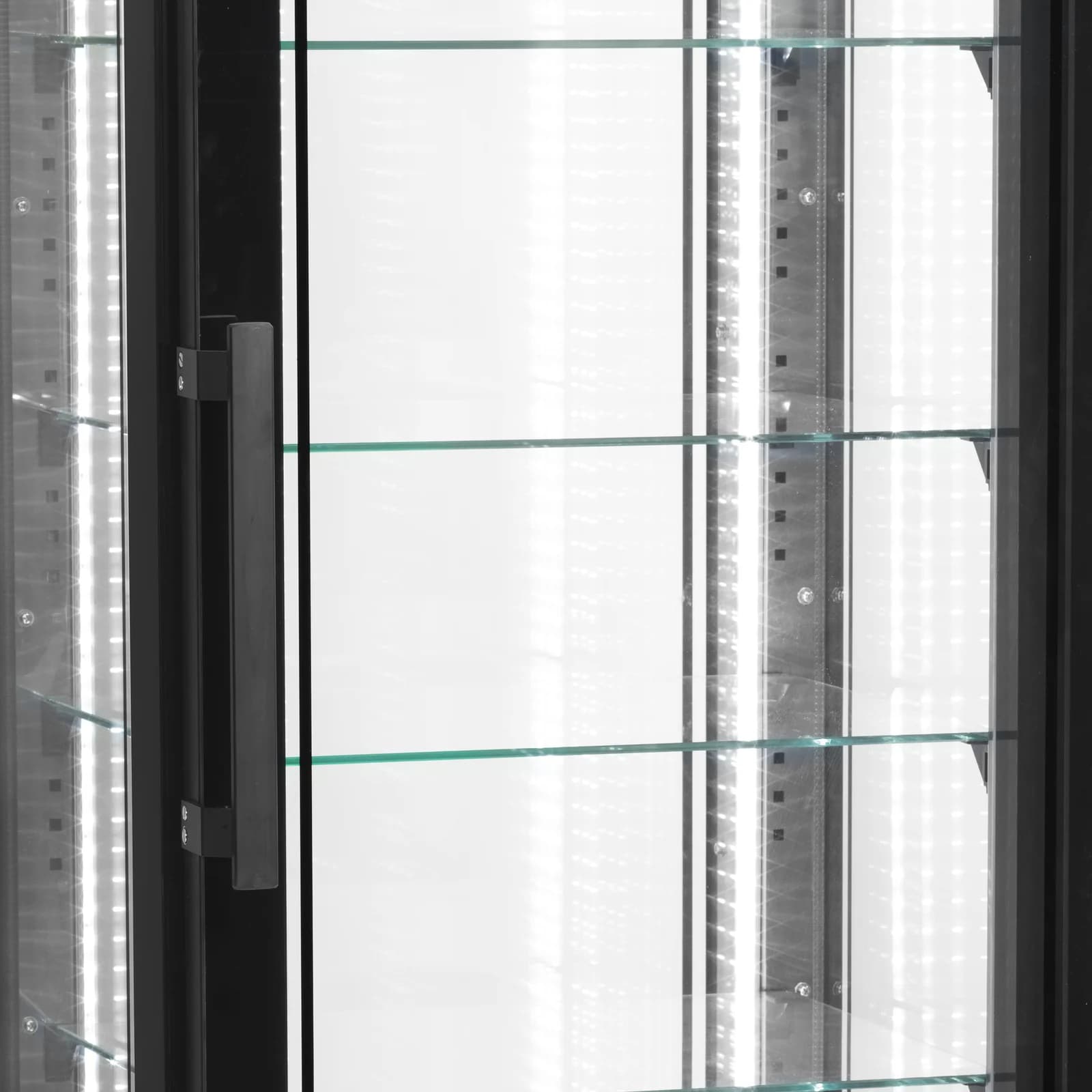 Vitrină verticală de congelare TEFCOLD UPD400-F, 248 l, ușă din sticlă, negru