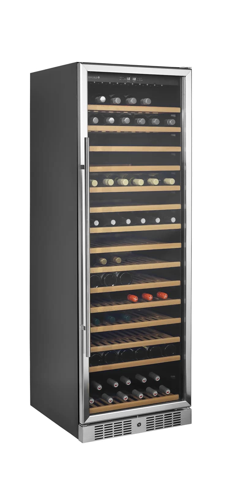 Vitrină frigorifică pentru vin TEFCOLD TFW400-S, 350 l, inox, 165 sticle