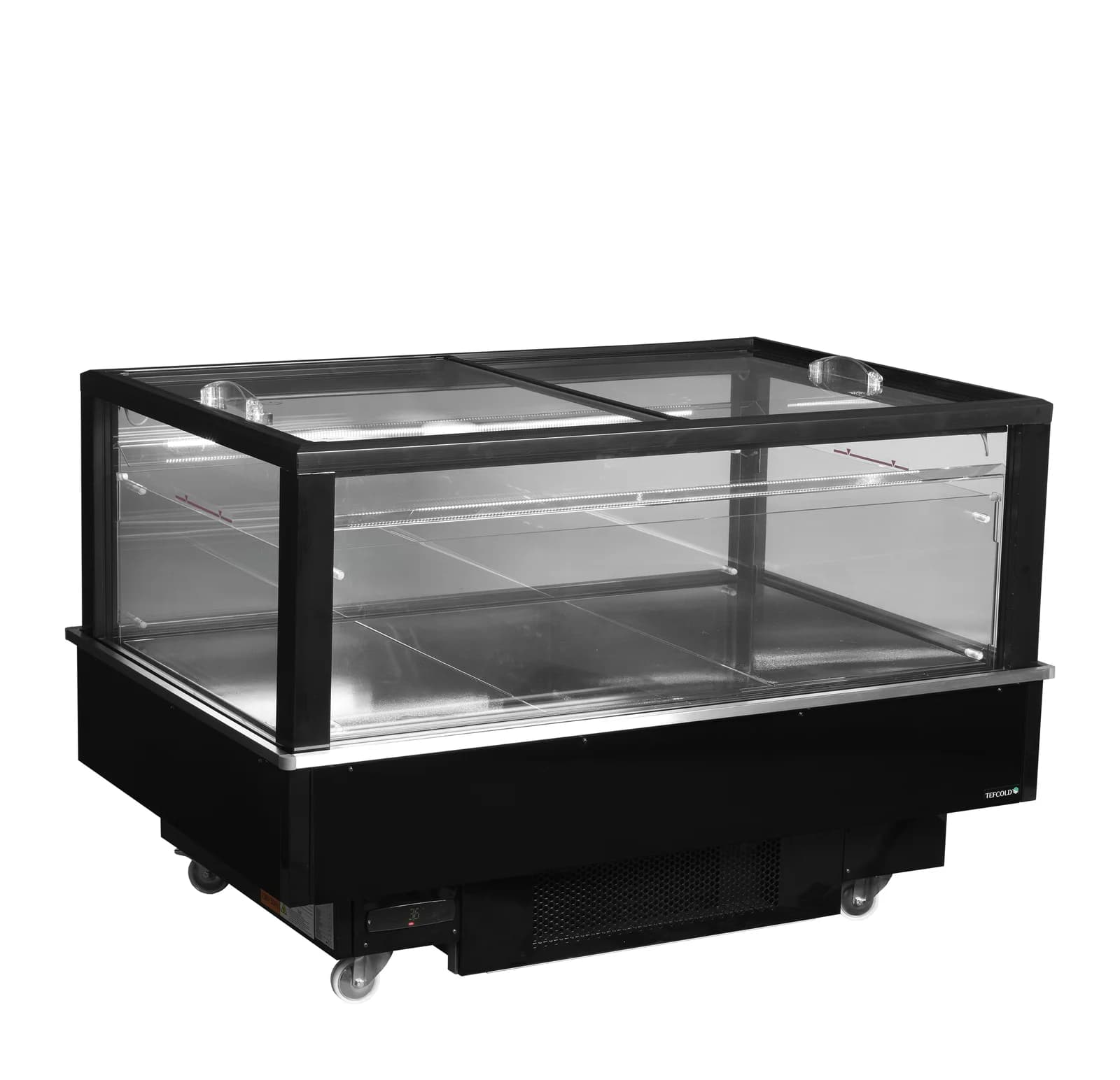 Insulă frigorifică TEFCOLD EIB-D1015-B1, 320 l utili, capace glisante din sticlă