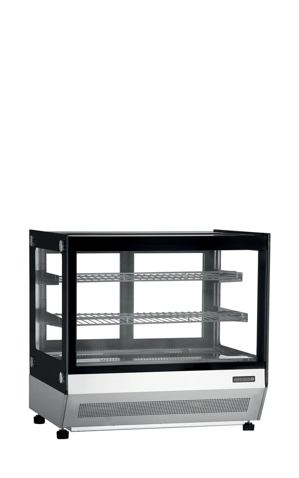 Vitrină frigorifică de banc TEFCOLD LCT750F/BLACK, 67 l, 2 uși glisante din sticlă