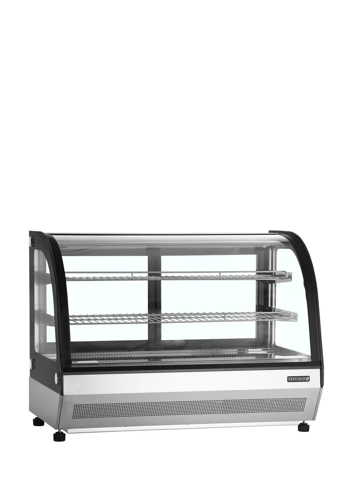 Vitrină frigorifică de banc TEFCOLD LCT900C/BLACK, 78 l, sticlă curbată