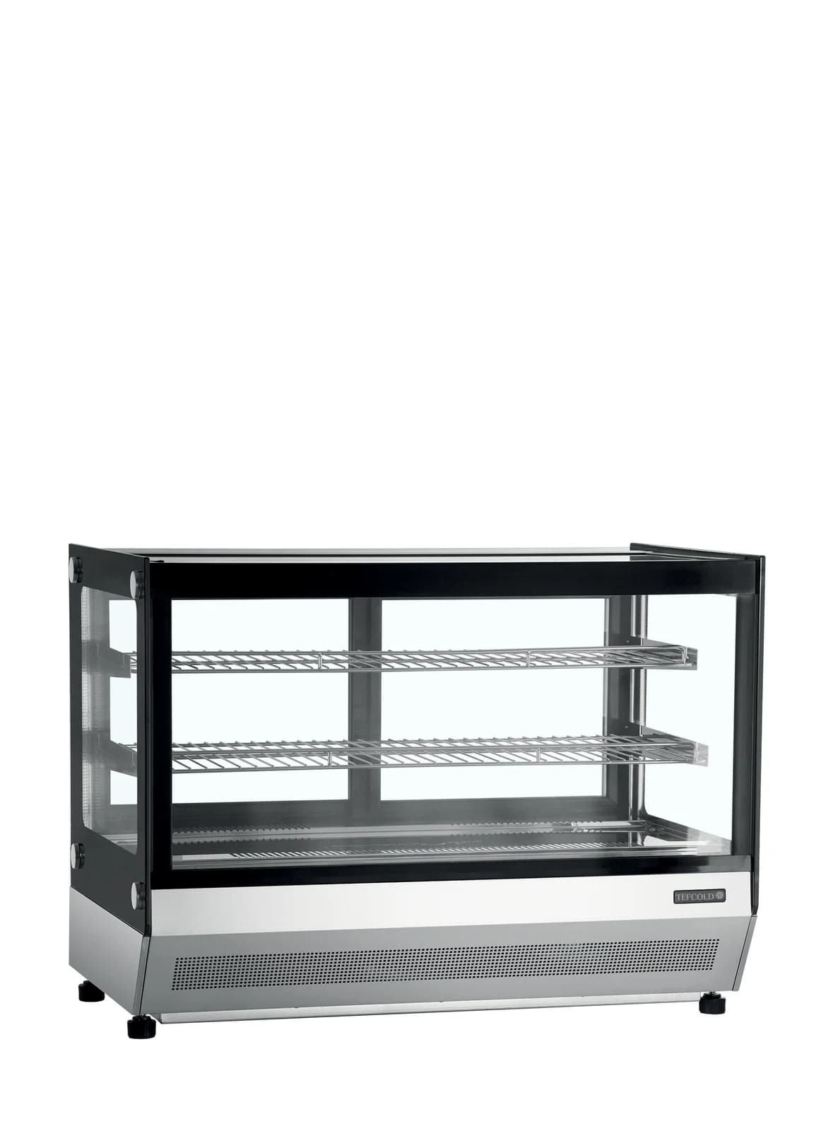 Vitrină frigorifică de banc TEFCOLD LCT900F/BLACK, 88 l, 2 uși glisante din sticlă