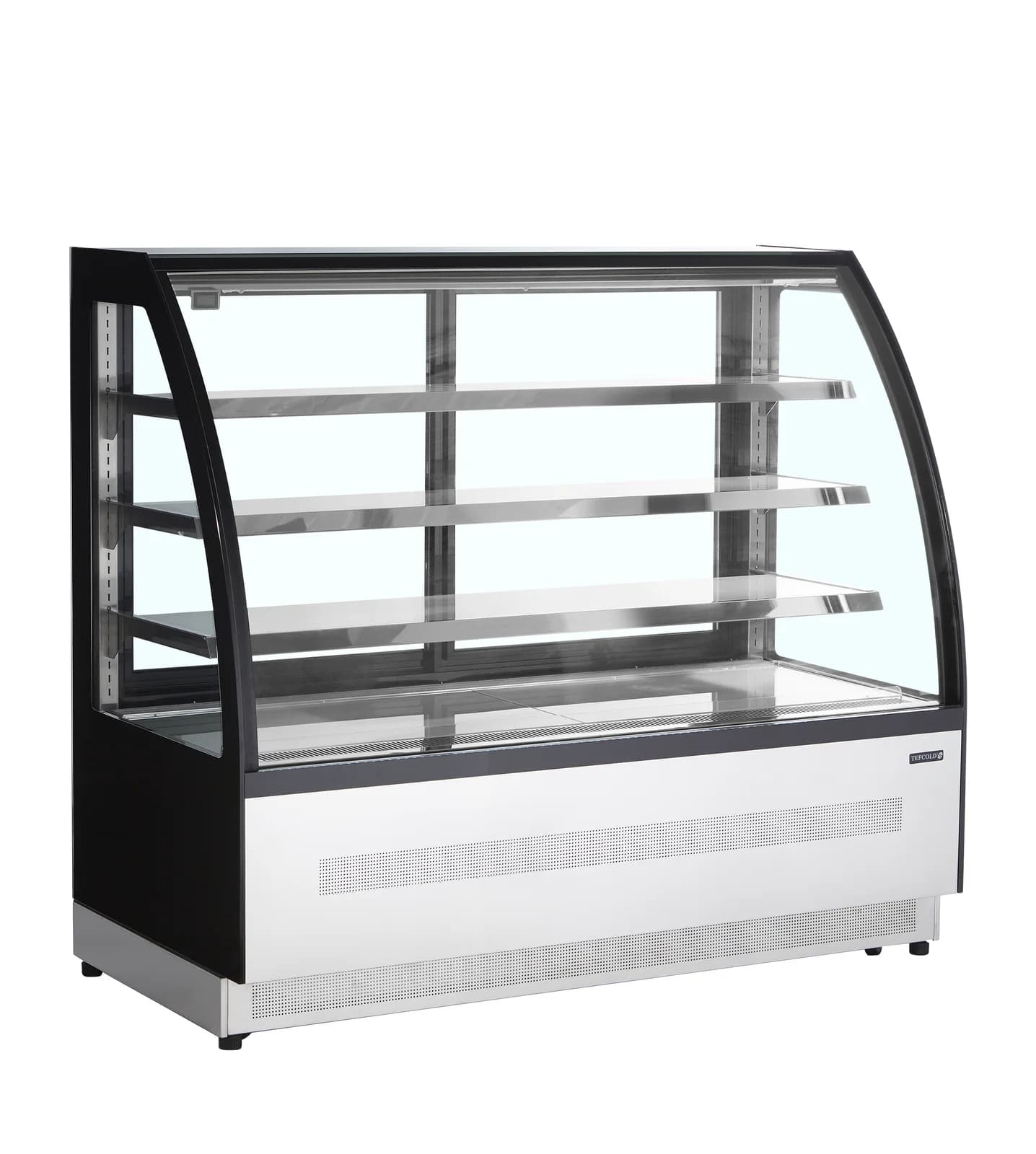 Vitrină frigorifică pentru cofetărie TEFCOLD LPD1500C/BLACK, 277 l, negru