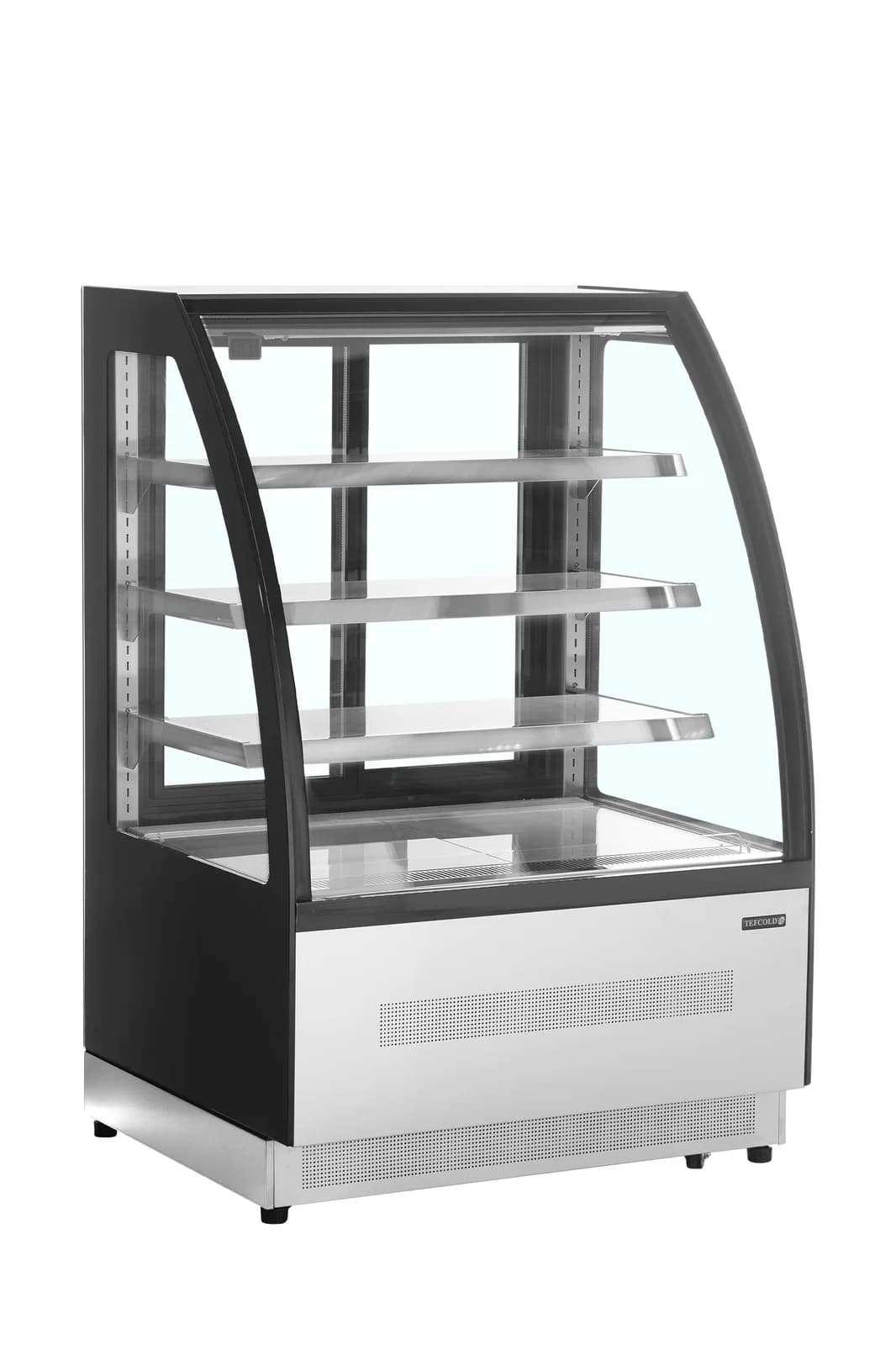 Vitrină frigorifică pentru cofetărie TEFCOLD LPD900C/BLACK, 158 l, negru lucios