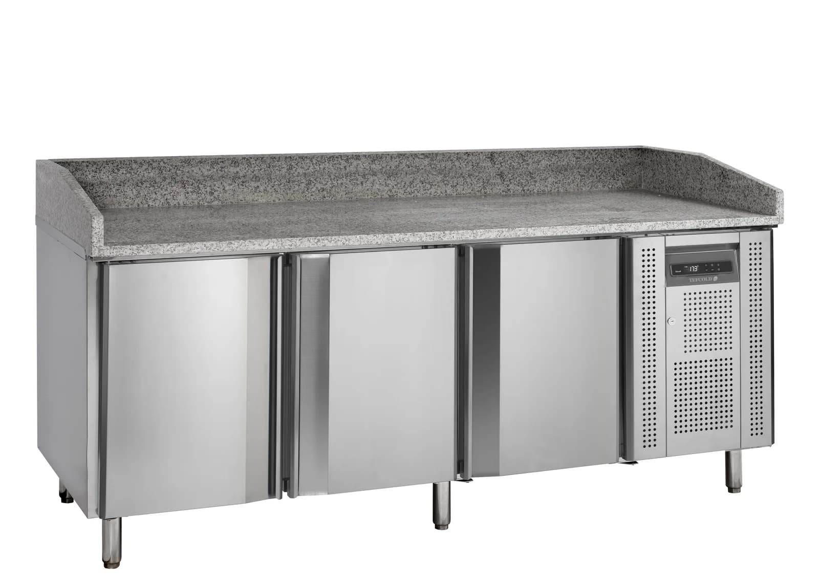 Masă rece pentru pizza TEFCOLD PT1300, 3 uși, lățime 2045 mm