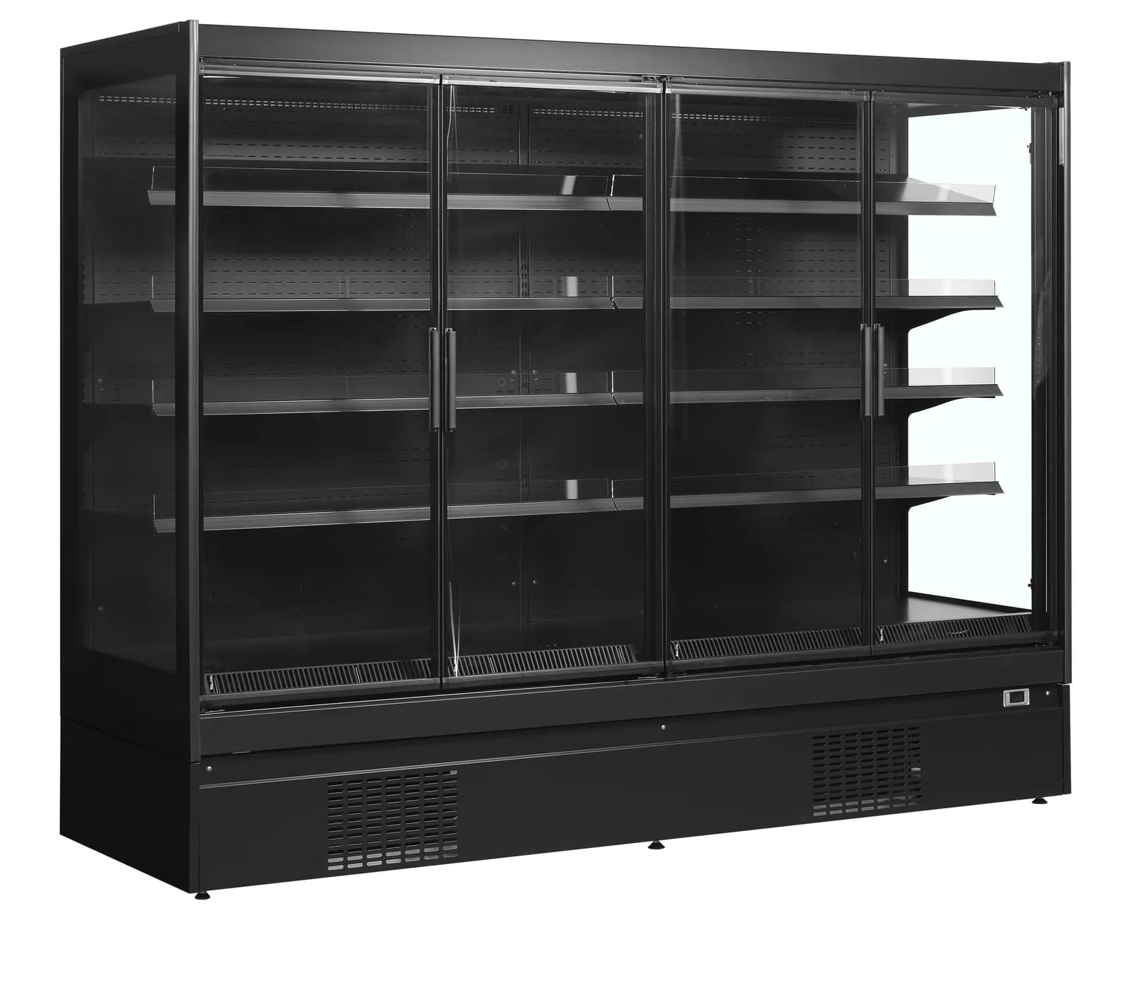 Raft frigorific multideck TEFCOLD EXTRA2500CD, 4 uși din sticlă, lățime 2562 mm