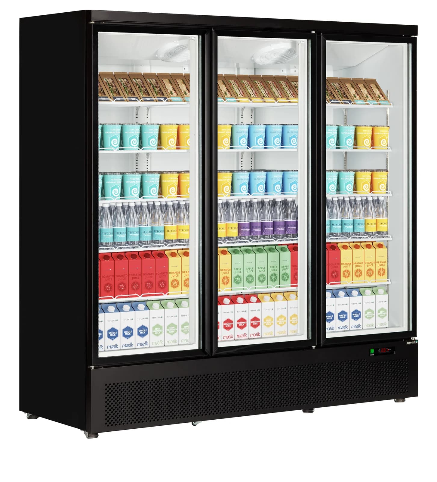 Vitrină frigorifică verticală TEFCOLD Atom Maxi C3DB, 1264 l, 3 uși din sticlă