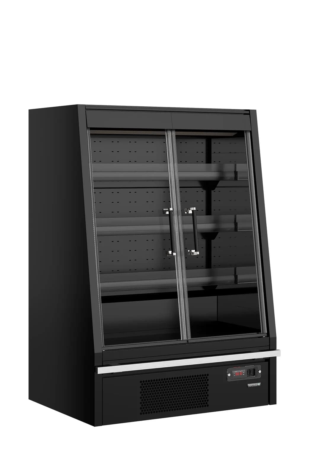 Raft frigorific multideck TEFCOLD Galaxy+ GPL10FGD Black, 2 uși sticlă, 1020 mm