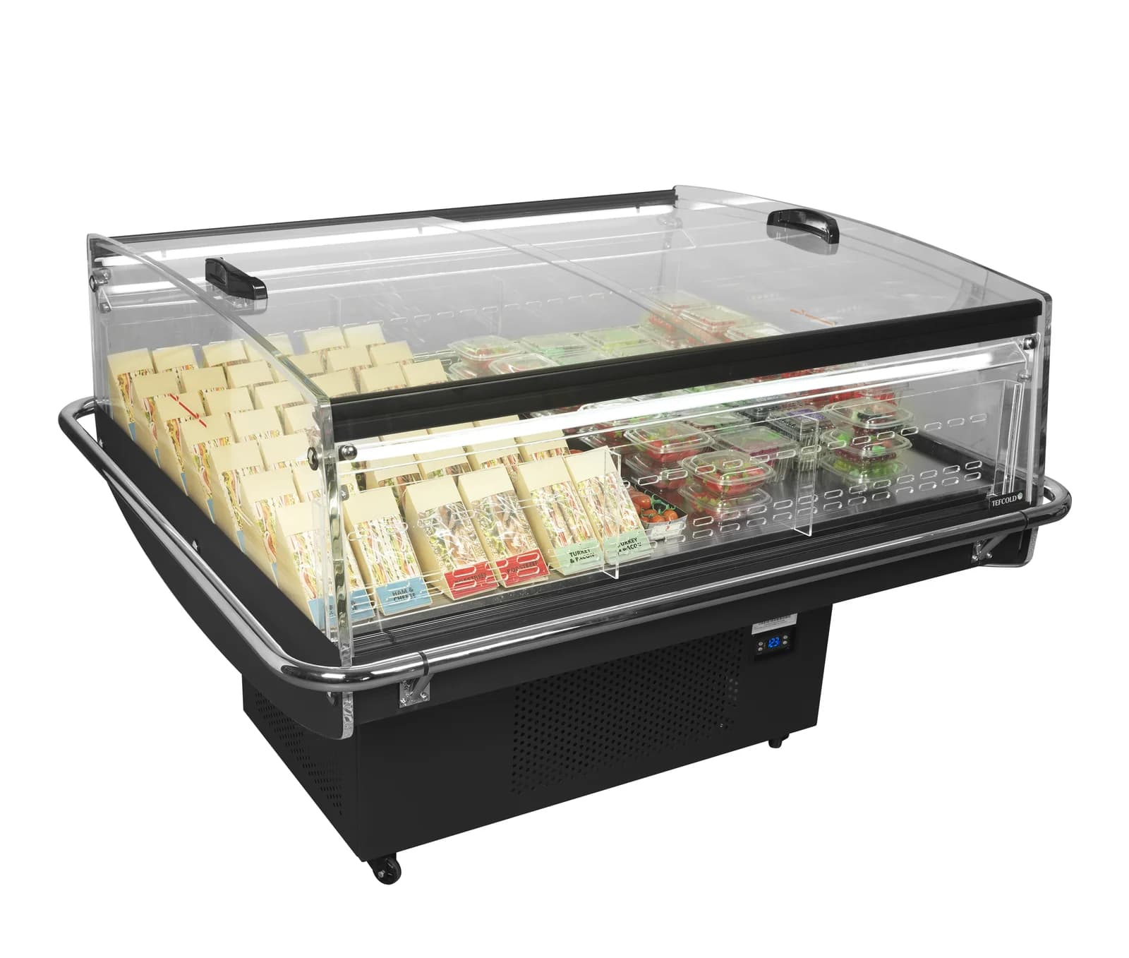 Insulă frigorifică TEFCOLD PDC126 VS SL LED, 190 l net, negru