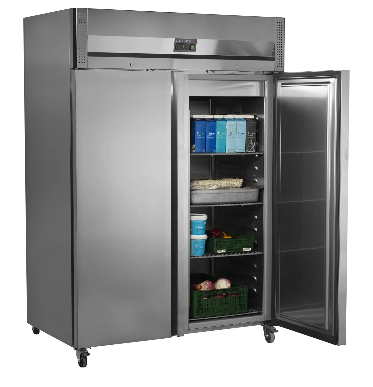 Dulap frigorific inox TEFCOLD RK1420X1, 2 uși pline, 954 l