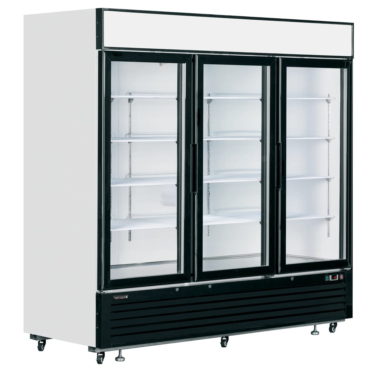 Congelator vertical TEFCOLD LGF7500, 3 uși din sticlă, 1436 l