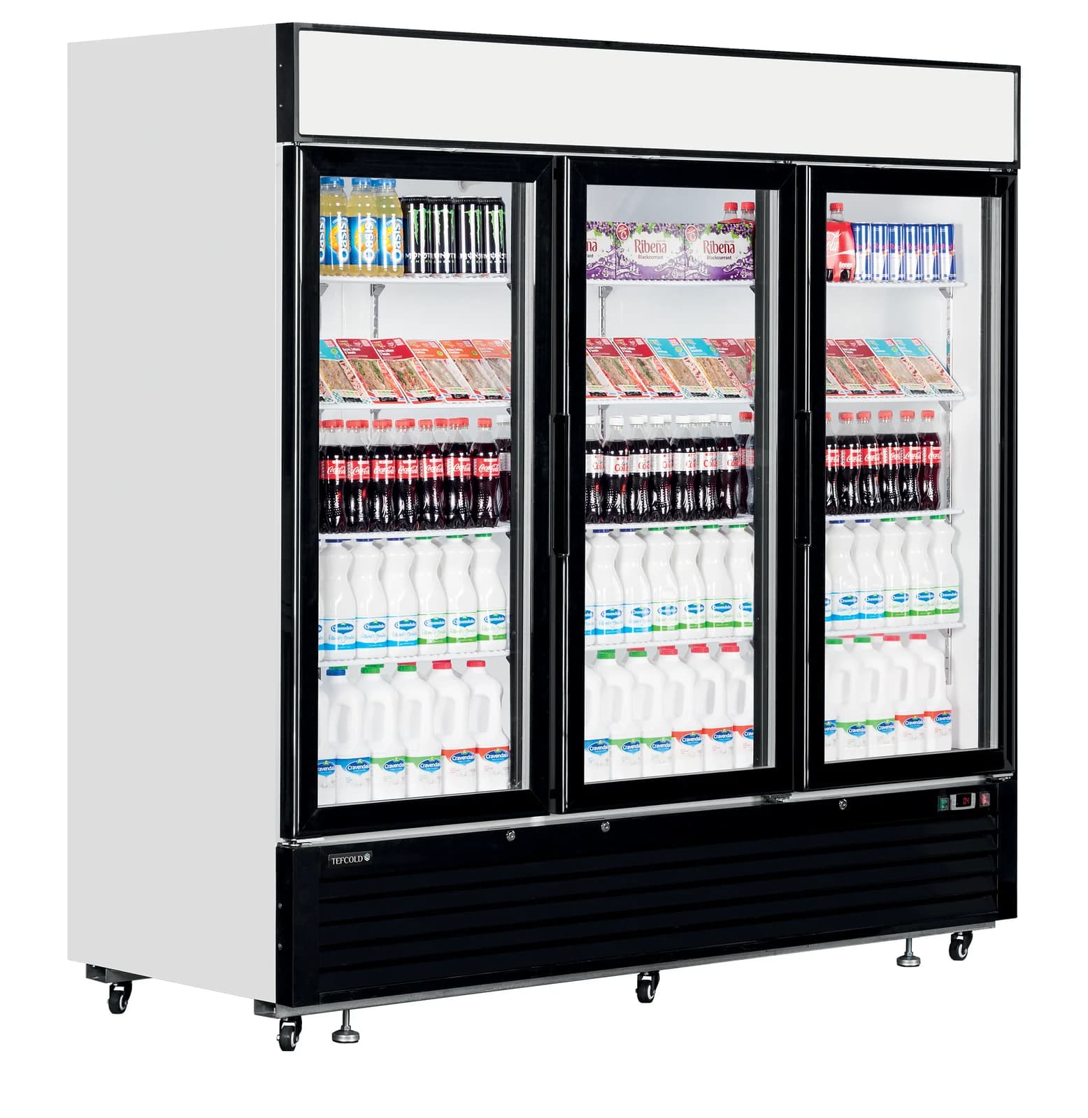 Vitrină frigorifică verticală TEFCOLD LGC7500, 3 uși din sticlă, 1436 l