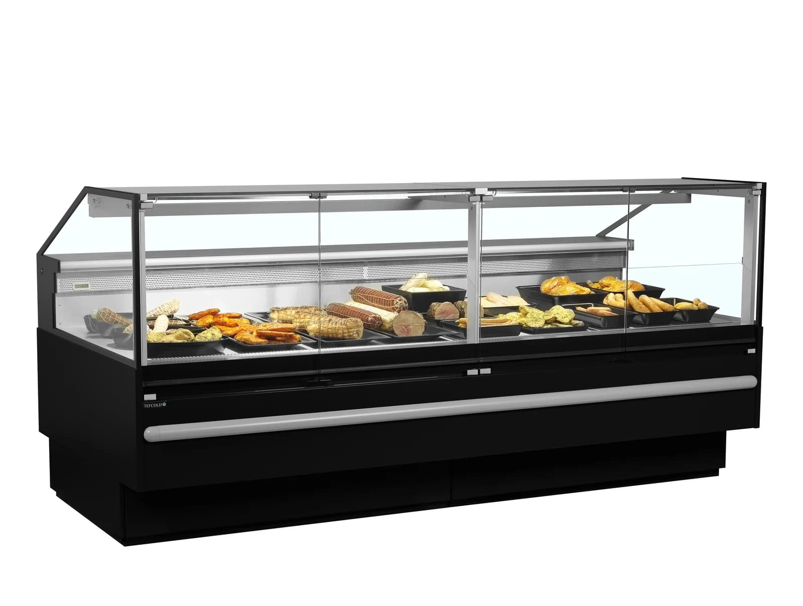 Vitrină frigorifică cu servire asistată TEFCOLD SOCB25082B, 2548 mm, neagră