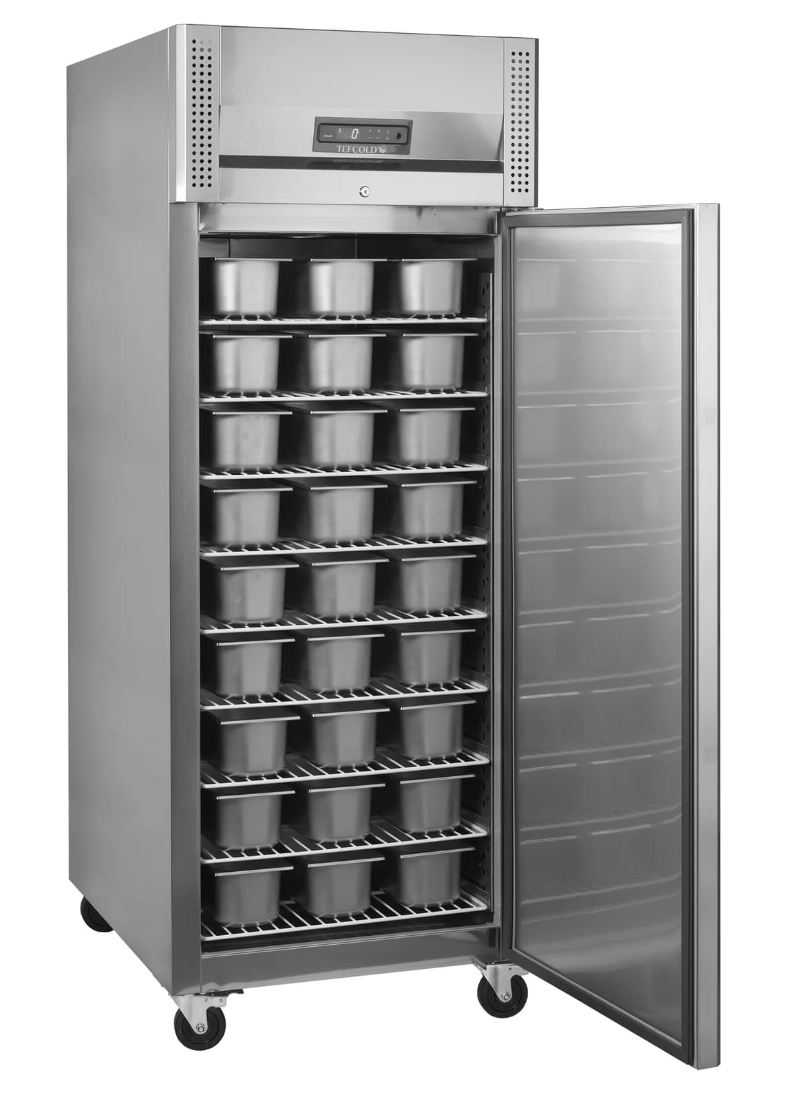 Congelator vertical TEFCOLD BF850I inox, 737 l, 1 ușă plină
