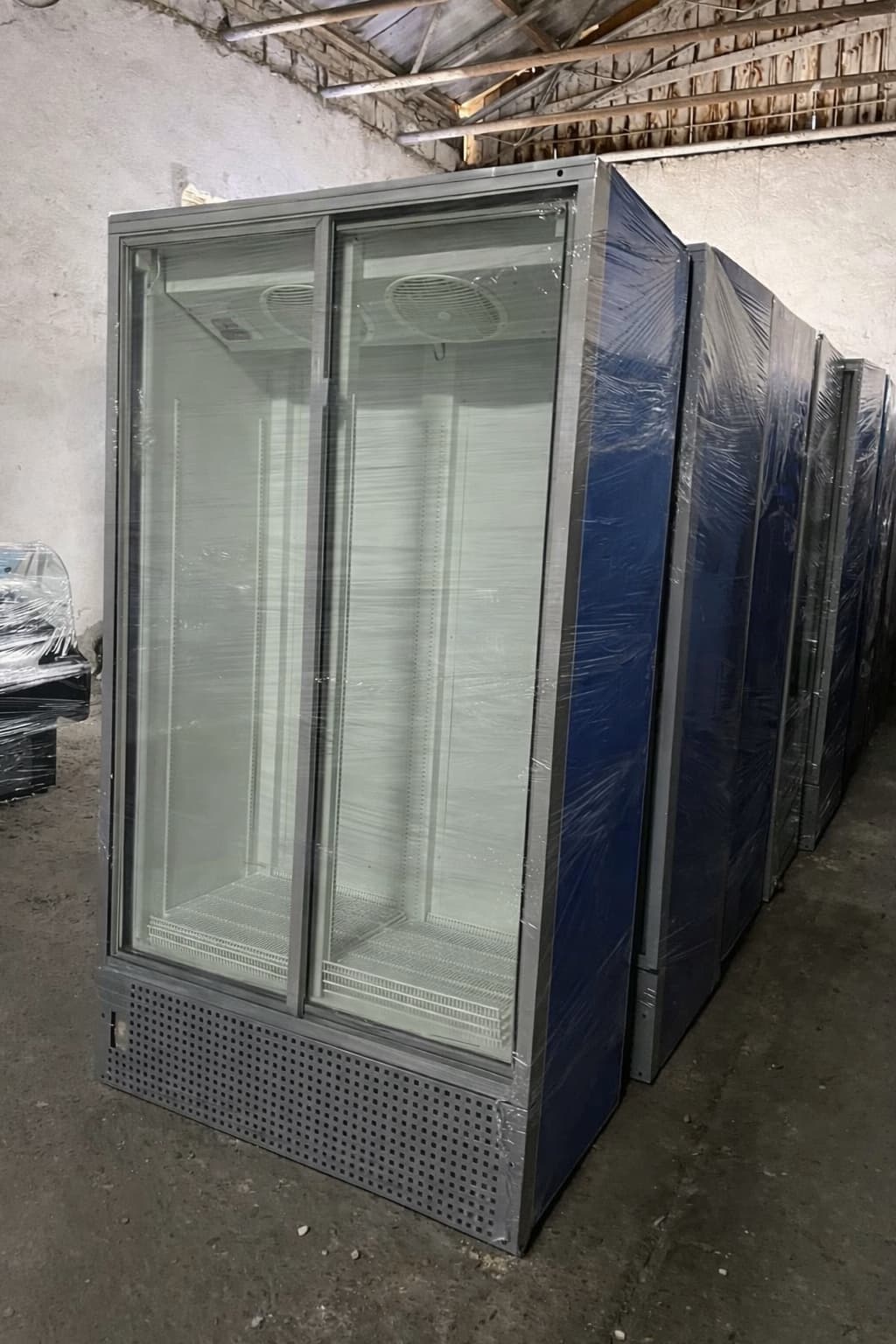 Vitrina frigorifica dubla reconditionata cu usi glisante 120cm racire ventilata R290 iluminare LED