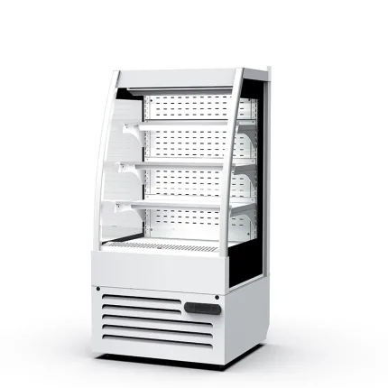 Raft frigorific vertical LED negru pentru produse alimentare