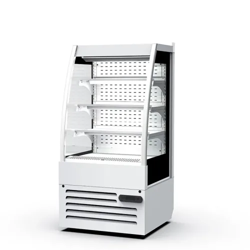 Raft frigorific vertical LED negru pentru produse alimentare